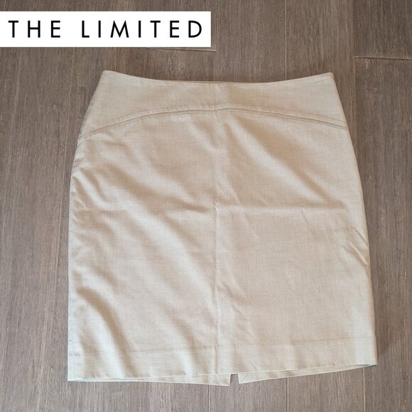 The Limited, Mini Pencil Skirt, Light Tan, Sz 14 - Picture 1 of 8